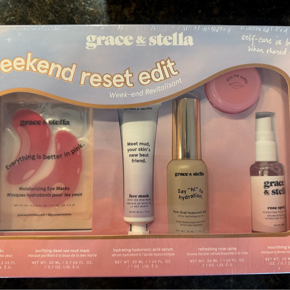 Grace & Stella Weekend Reset Edit - Pink and Gold Set
